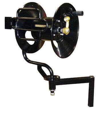 Retractable Garden Hose Reel - 5/8 inch x 90 ft Wall Mounted Hose Reel with  10 Pattern Nozzle & Any Length Lock, Heavy Duty Water Hose Supports