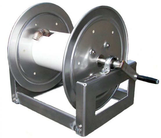 Stainless Steel Hose Reel High Pressure Manual Water 100 Metre 1/2